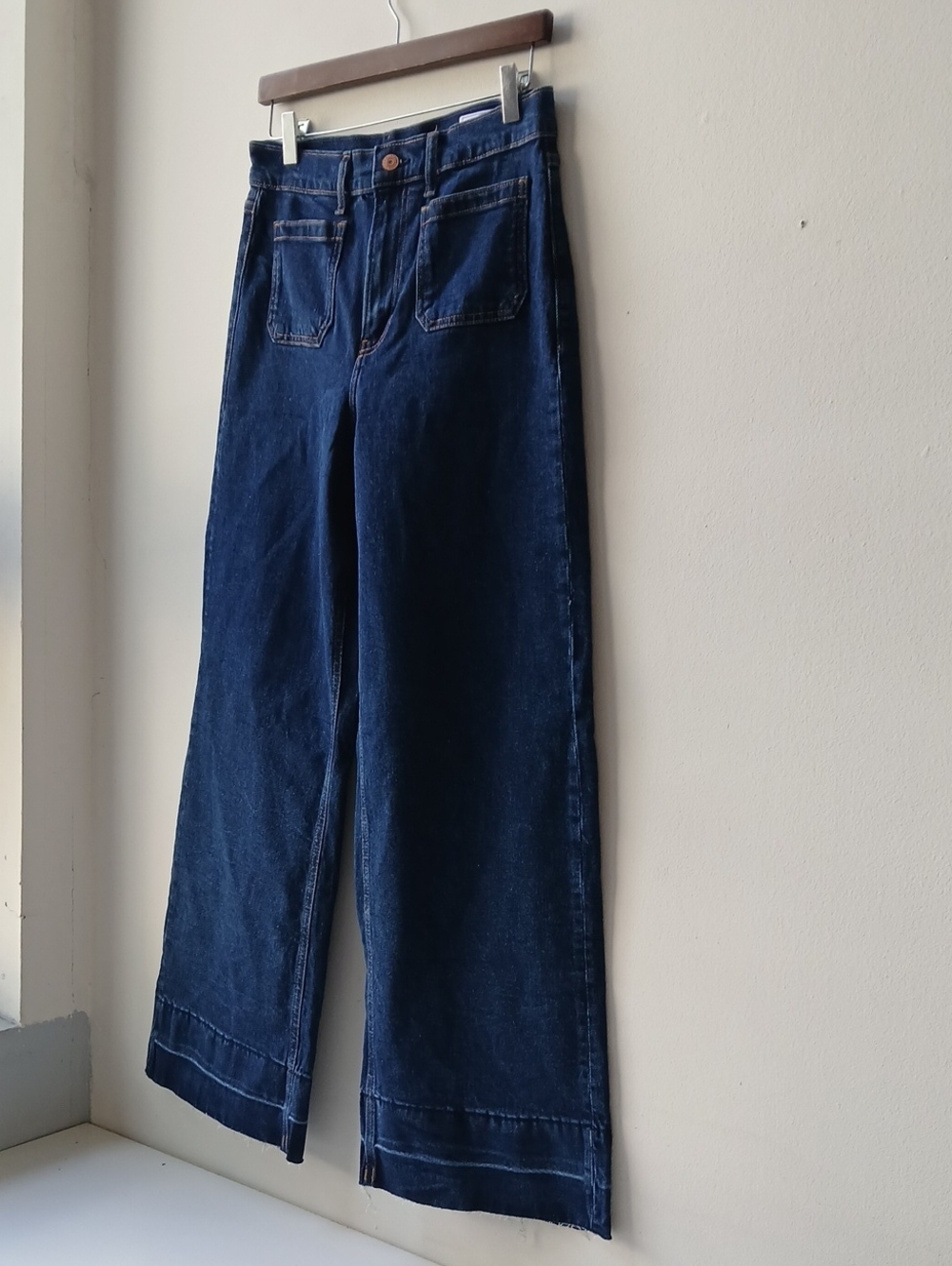 Gap High Stride Wide Leg Jeans Women's 6/28 Tall - Picture 2 of 7